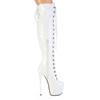 Pleaser - JUBILANT3012 Bottes cuissardes à plateforme - Blanc Product image